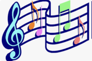 Colorful musical notes