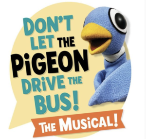 Poster for "Don't Let The Pigeon Drive the Bus," musical performance in the theater at The Long Island Children's Museum