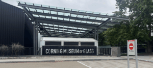 Main entrance to Corning Museum of Glass