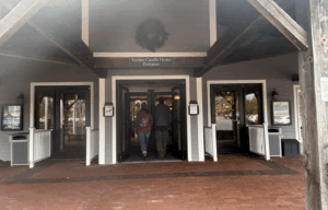 Street-level, double door entrance