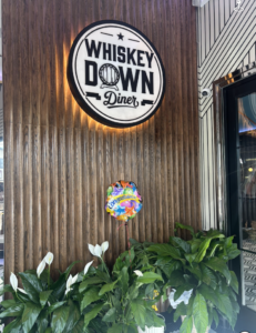 Sign saying Whiskey Down Diner